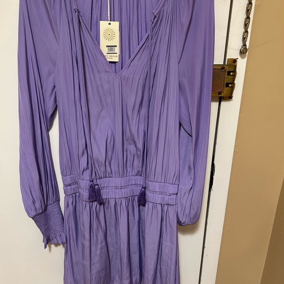 Ramy Brooks Brin tie neck dress in orchid. - Picture 6 of 7